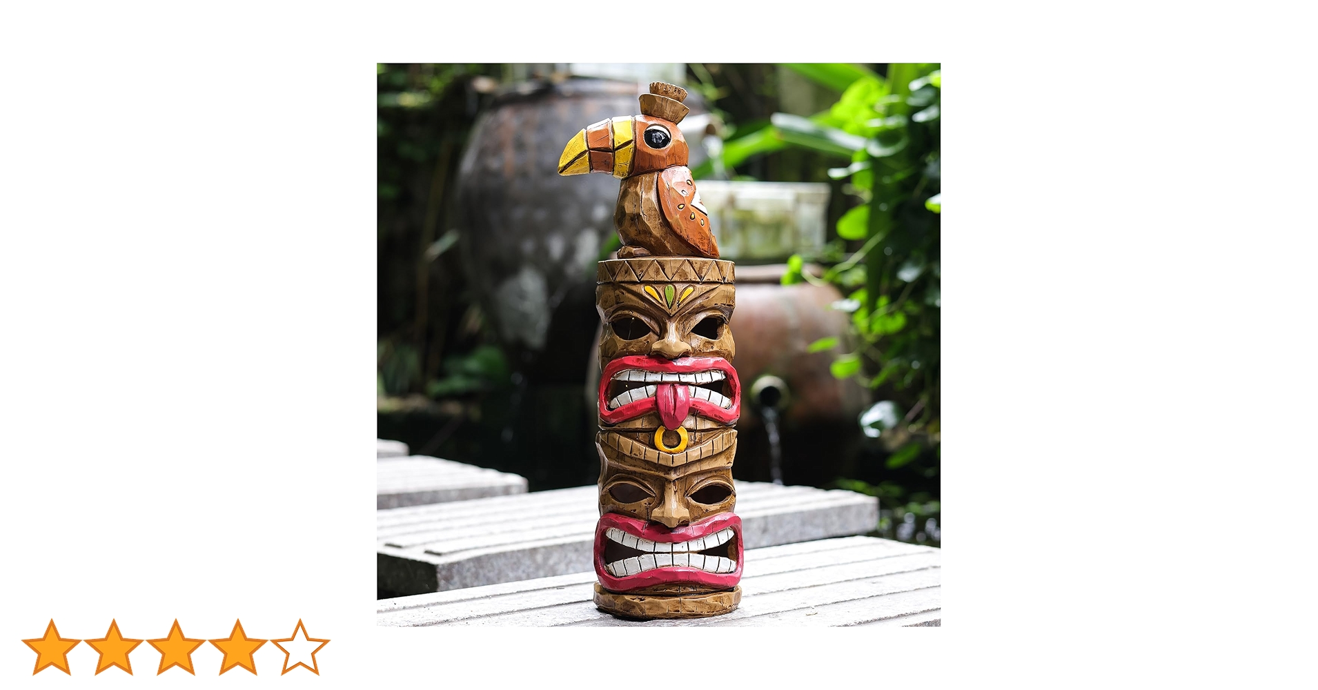 Amazon.co.jp: Yiosax 屋外ティキ像装飾 - ソーラーガーデン置物